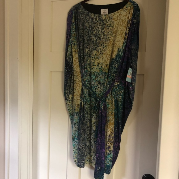 Suzi Chin Multicolor Wisteria Print Dress - Picture 2 of 8